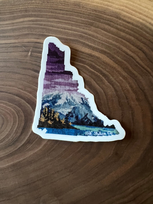 THE YUKON Cross stitch sticker | Vinyl sticker  | The Yukon Co sticker |  sticker | Hiking sticker