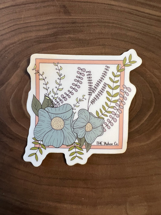 Square Floral sticker