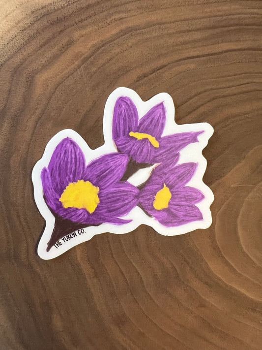 Crocus flower sticker | flower sticker | Vinyl sticker  | The Yukon Co sticker