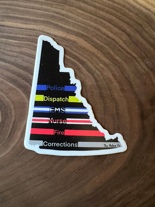 First responder sticker | THE Yukon Co sticker | Thin Blue line | Thin red line | Thin line