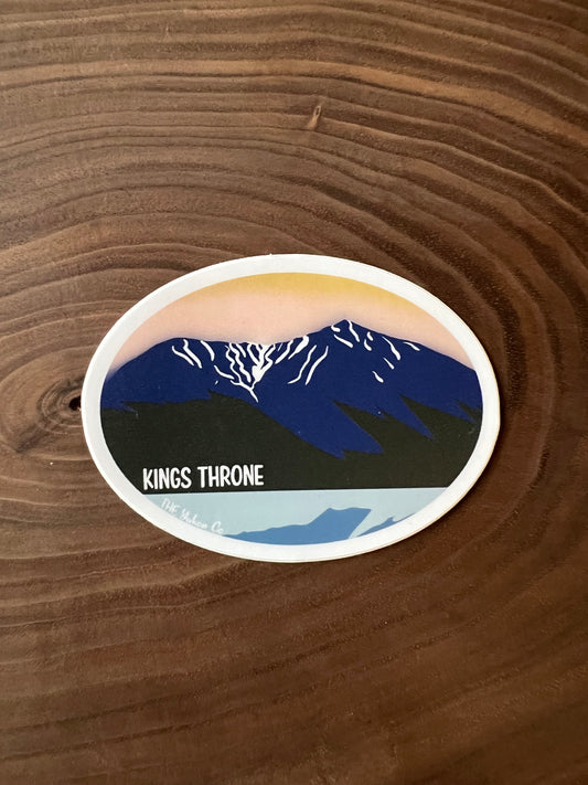 Kings Throne Sticker | Vinyl sticker  | The Yukon Co sticker |  sticker | Hiking sticker