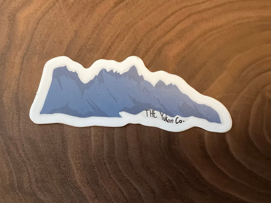 Tombstone Mountain Sticker| Vinyl sticker  | The Yukon Co sticker