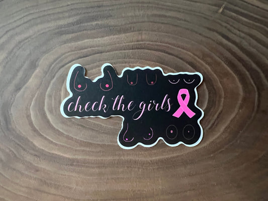 Boob sticker | breast cancer sticker | The Yukon co | Vinyl Sticker