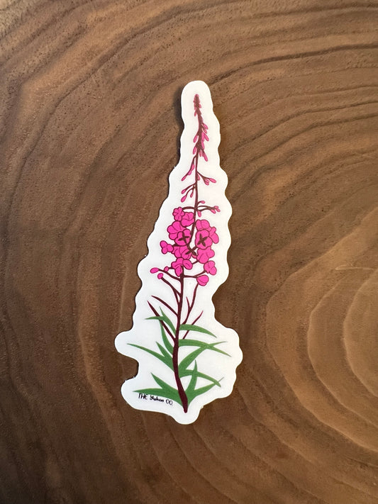 Fireweed Sticker | flower sticker | Vinyl sticker  | The Yukon Co sticker