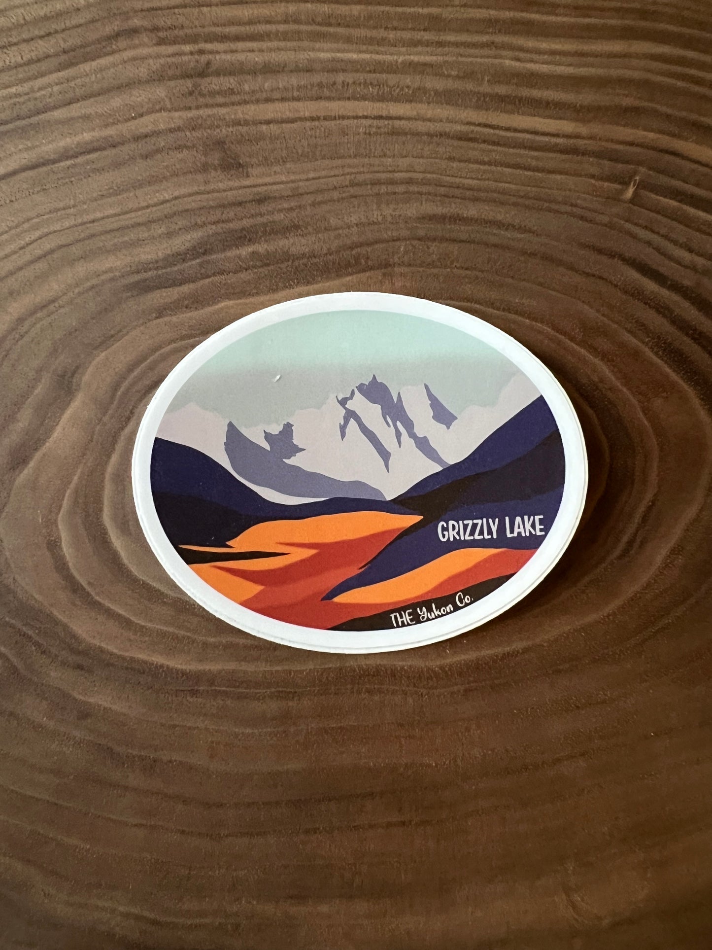 Grizzly Lake Sticker | Vinyl sticker | The Yukon Co sticker | sticker | Hiking sticker