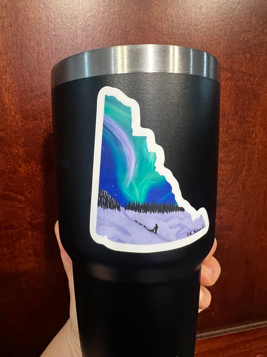 Aurora Dog sledding sticker