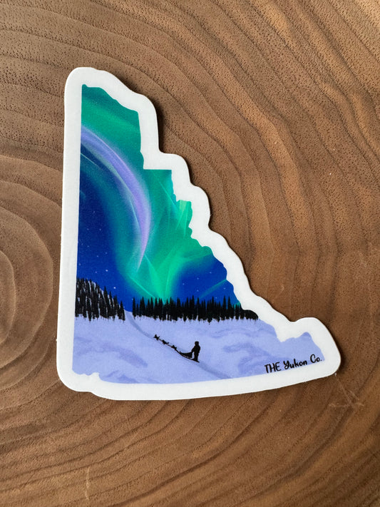Aurora Dog sledding sticker
