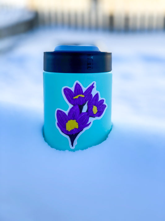 Crocus flower sticker | flower sticker | Vinyl sticker  | The Yukon Co sticker