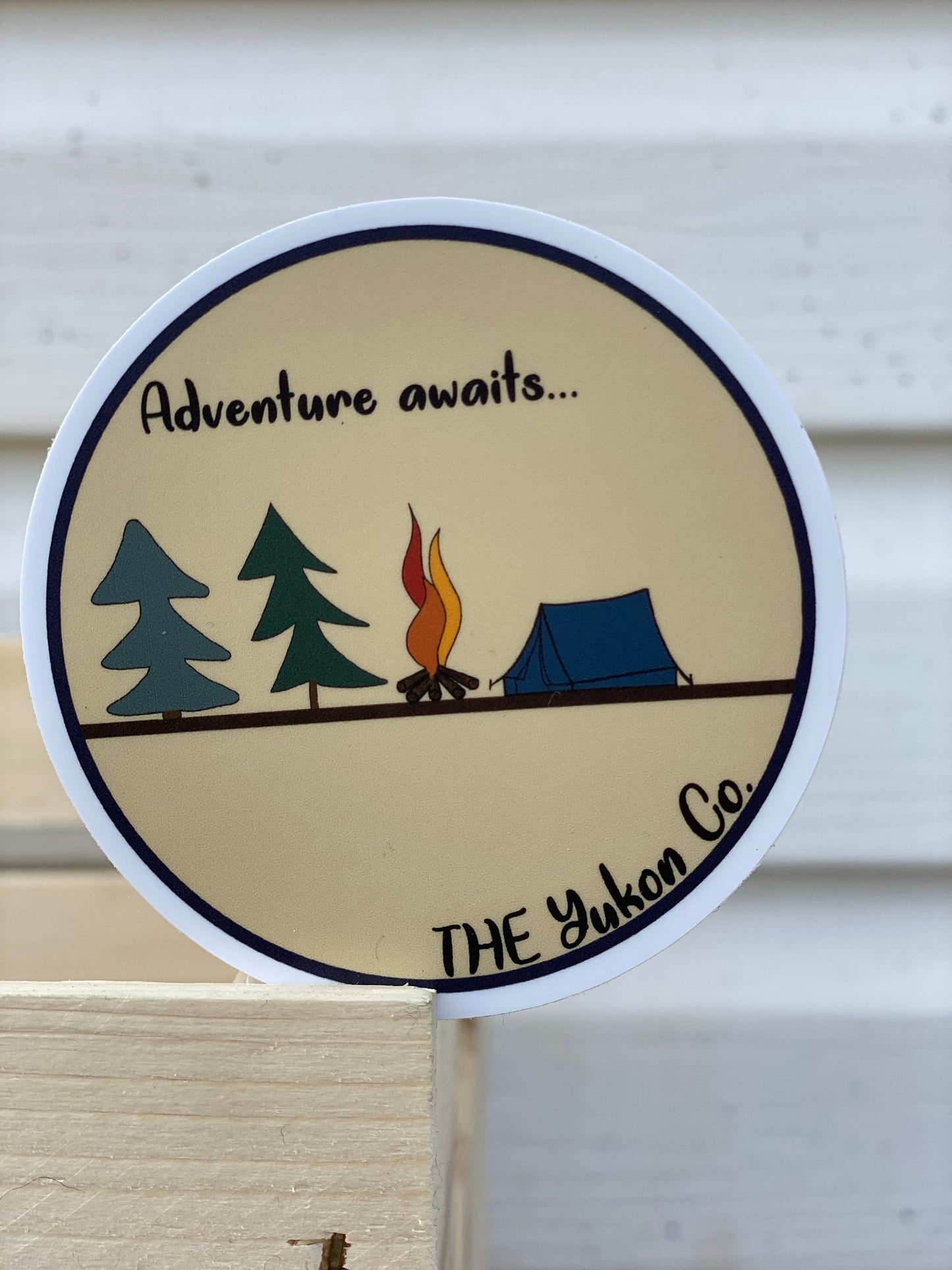 Adventure awaits sticker | The Yukon Co | Vinyl Sticker | Yukon Sticker