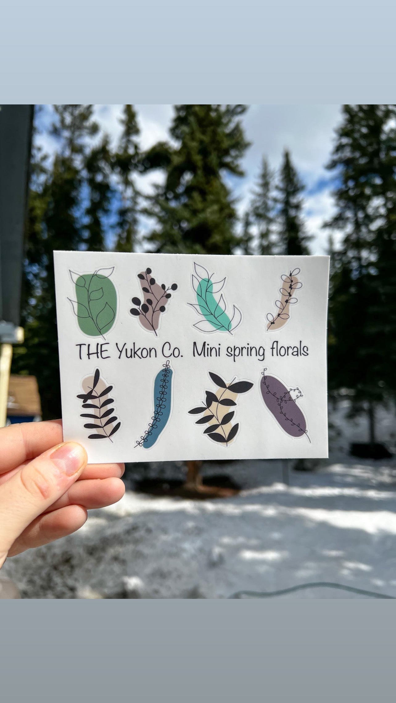 Mini Spring florals sticker sheet