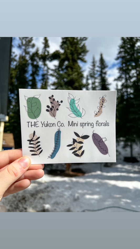 Mini Spring florals sticker sheet