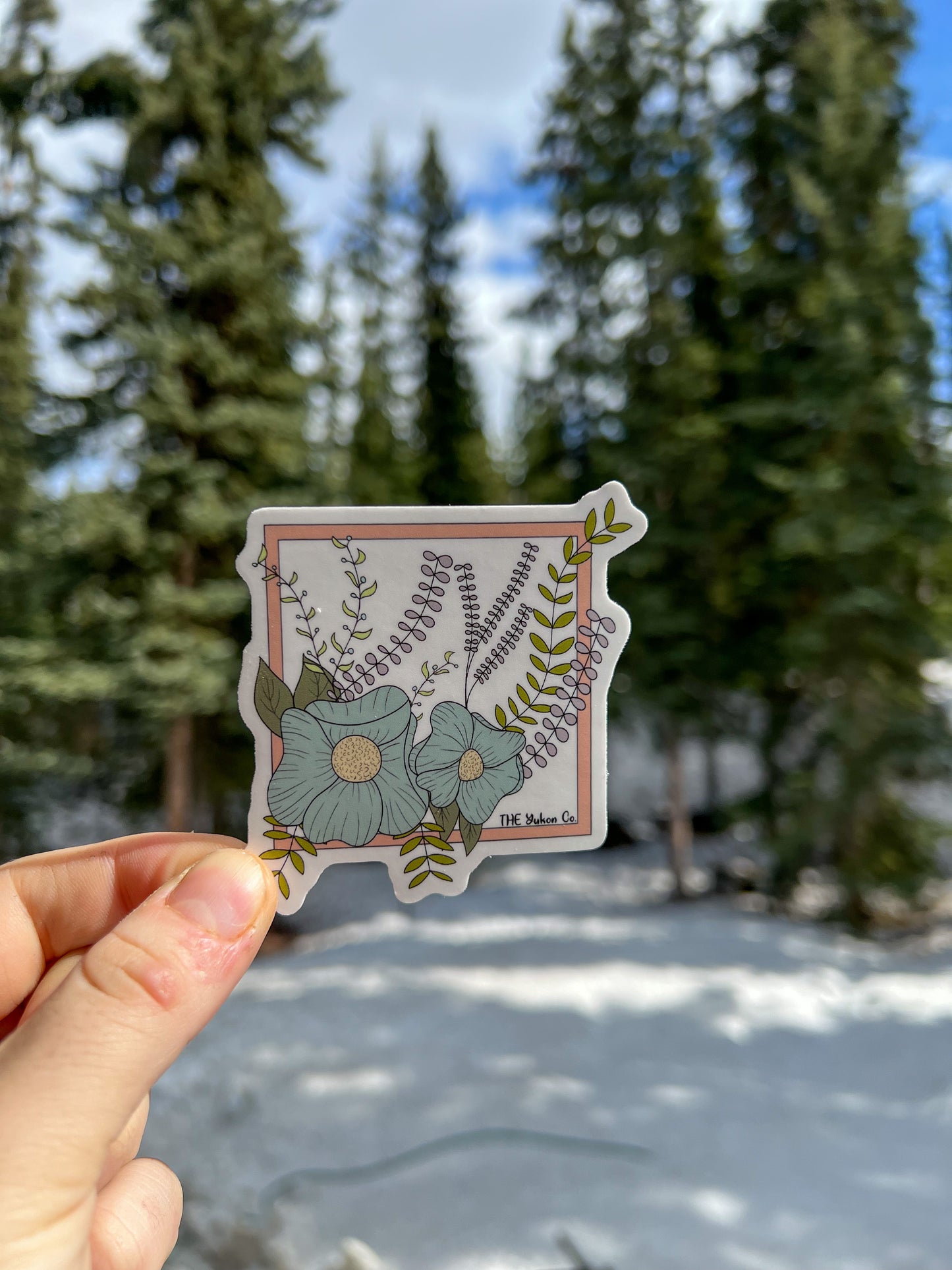 Square Floral sticker