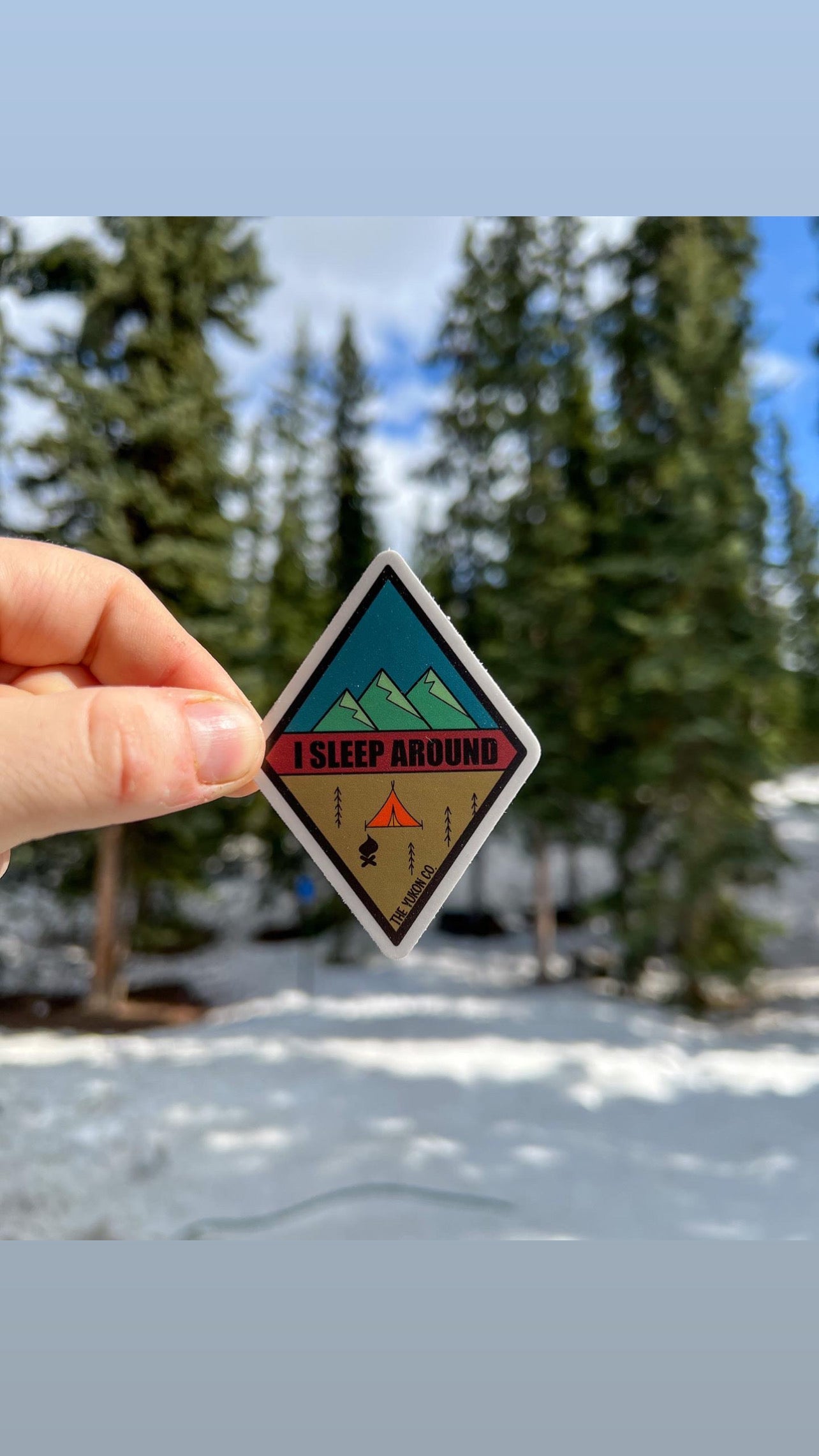 I sleep around sticker