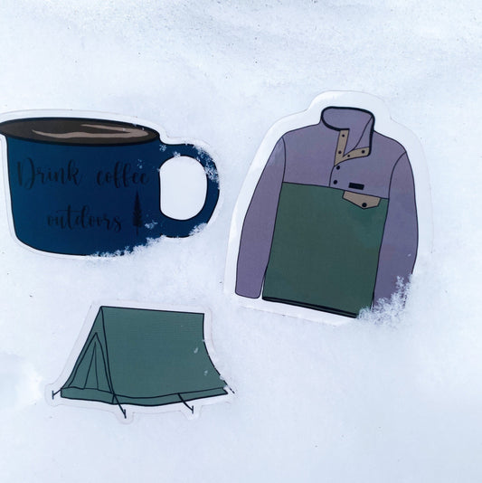 Camping Sticker pack | Sticker pack | Outdoor stickers  |The Yukon Co sticker