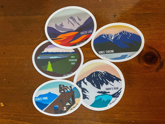 Hiking Sticker pack | Sticker pack | Outdoor stickers |  stickers |The Yukon Co sticker